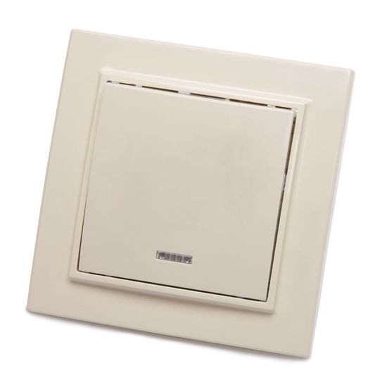 Выключатель 1-кл ЭРНА с индикатором слоновая кость PSW10-9001-02