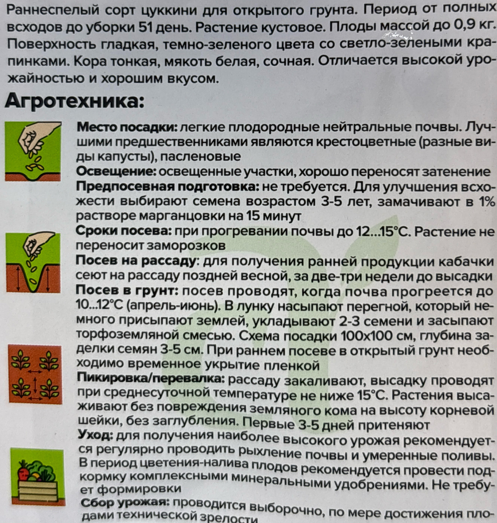 Кабачок Цукеша 2 г (цук)