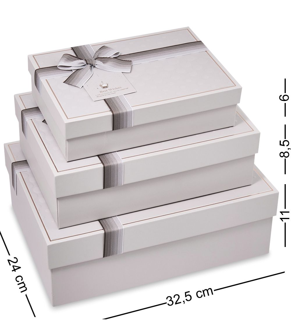 WF-168-A Набор коробок из 3 шт, светло-серый