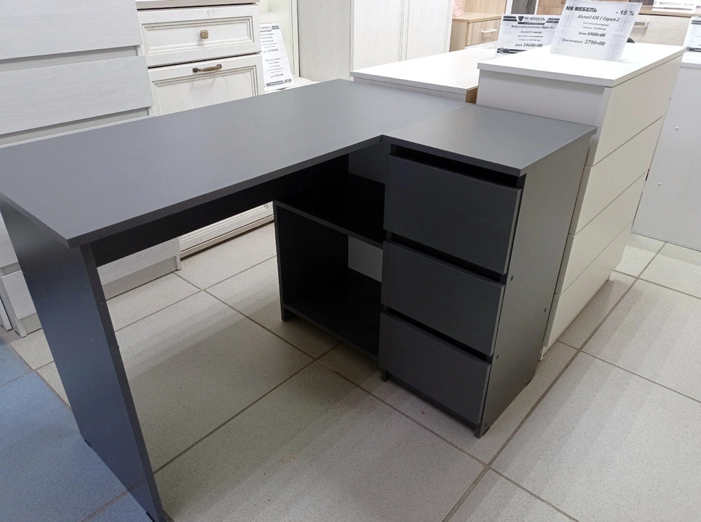 Стол письменный угловой «Денвер» Графит