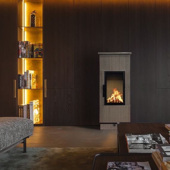 Печь-камин Tabaco Grey