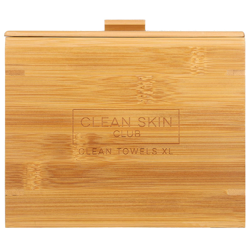 Clean Skin Club, Luxe Bamboo Box, чистые полотенца, размер XL, контейнер с крышкой, 50 шт.