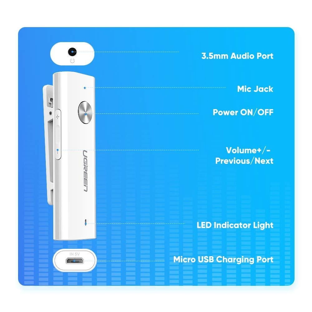 Bluetooth V5.0 Audio Receiver, 3.5mm, UGREEN 40854