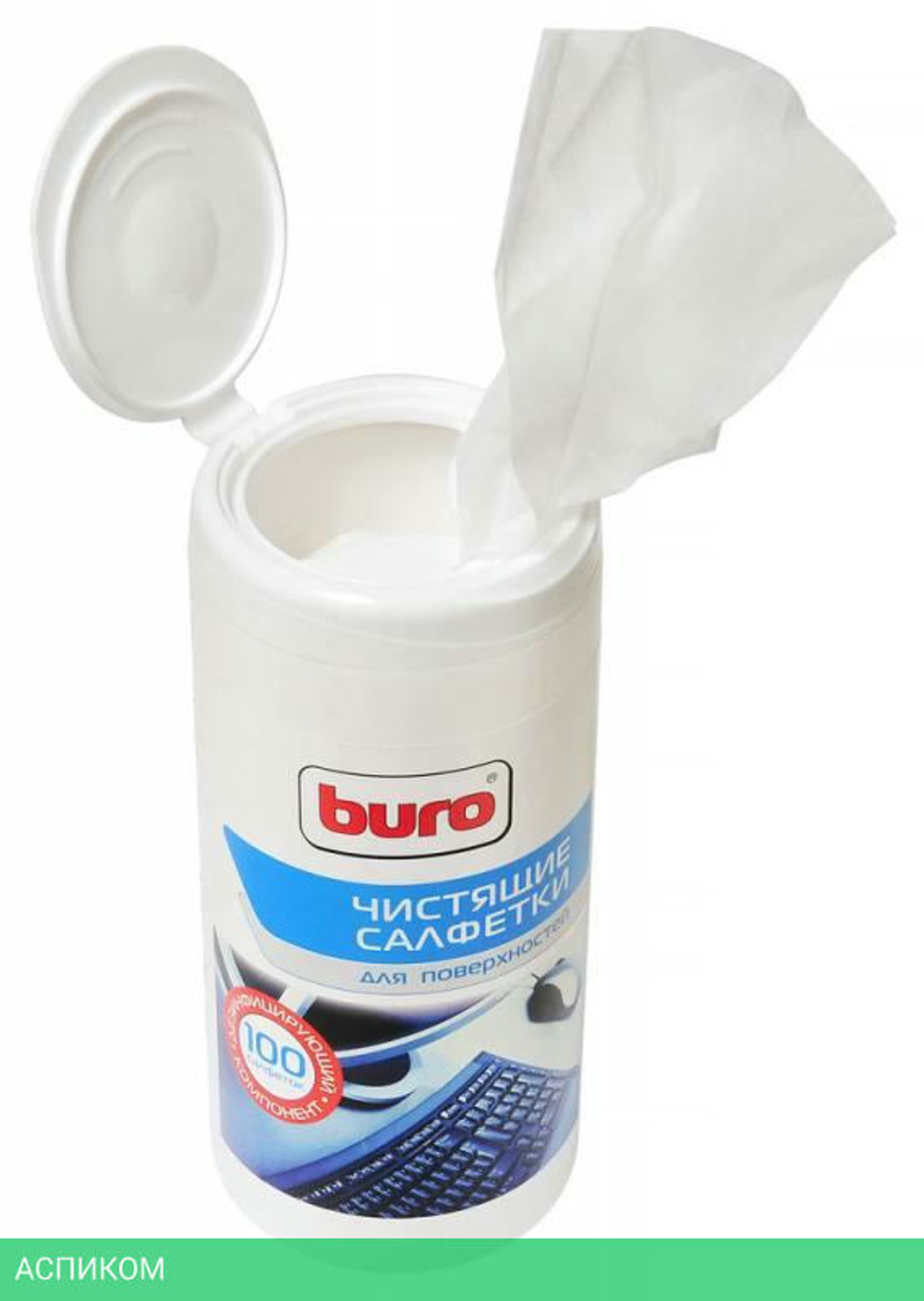 Салфетки для дисплеев Buro BU-Tsurface 100шт