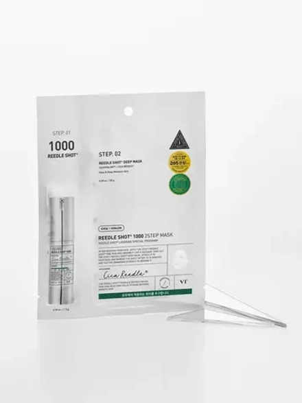 VT Cosmetics Усиленная двухступенчатая тканевая маска с микроиглами Reedle Shot 1000 2Step Mask 1.5+25 гр