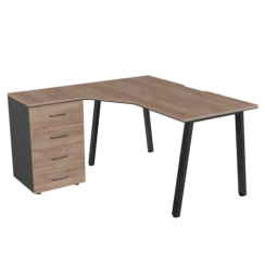 Рабочее место на А-каркасе левое PREGO OFFICE 1400*1400*750 ПОРМ-14АЛ