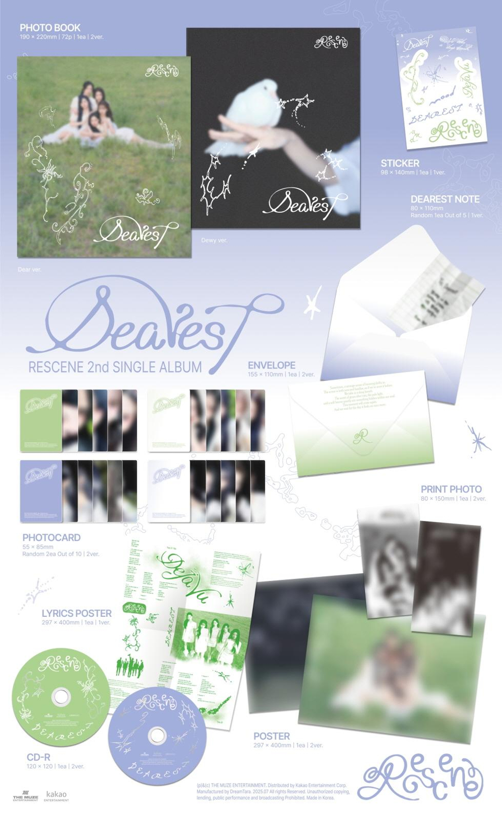 Альбом RESCENE - DEAREST 2nd Single Album 2 Version SET