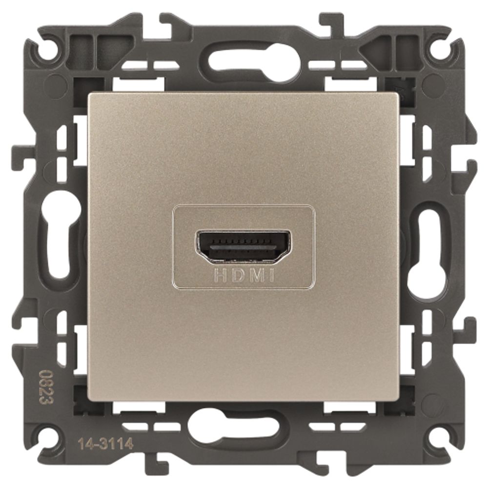 Розетка ЭРА Elegance 14-3114-04 HDMI IP20 шампань