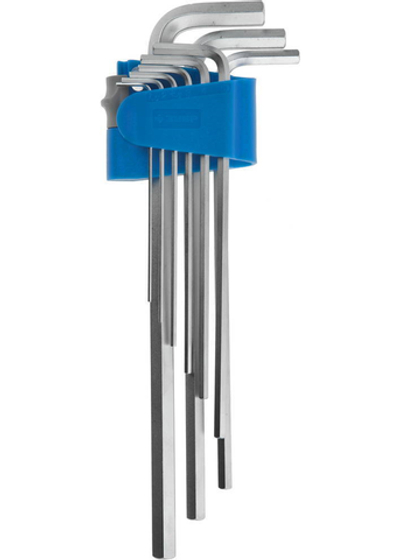 ЗУБР 9 шт, набор длинных имбусовых ключей (27465-H9)