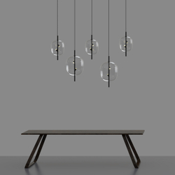 Подвесной светильник 10018P/1 black/clear