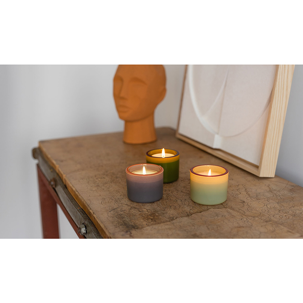 Набор подсвечников, серо-зеленый, 3 шт.