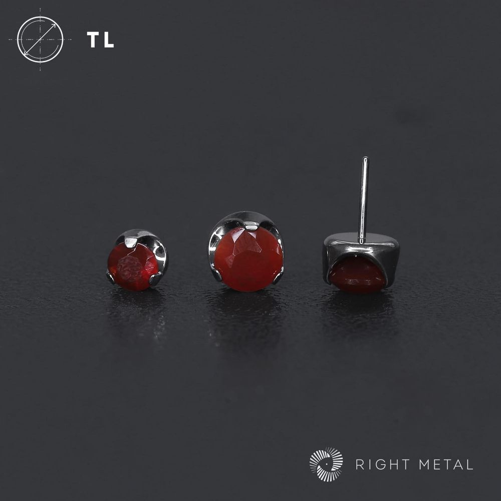 Flat Faceted Red Onyx Б/Р