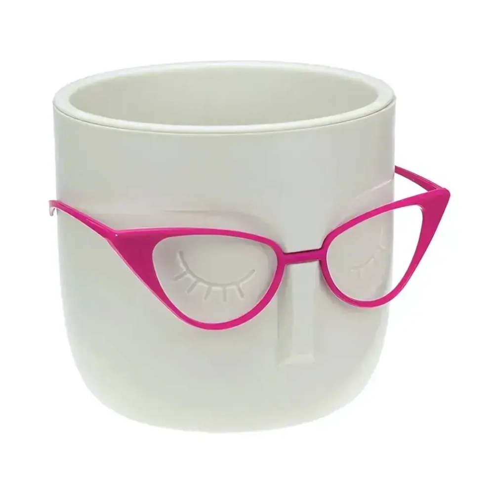 Кашпо МАРИ D115мм 0,65л со вставкой Белая Глина