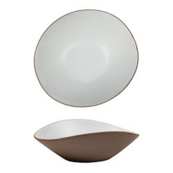 Салатник 600 мл 20,9*18,7 cм h6,5 cм White Matt New Brown Taiga P.L. [3]