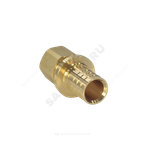 Муфта для PE-X труб аксиальная латунь Дн 25х1/2" ВР РОС