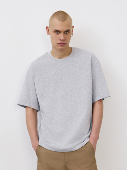 Футболка плотная (серый меланж)