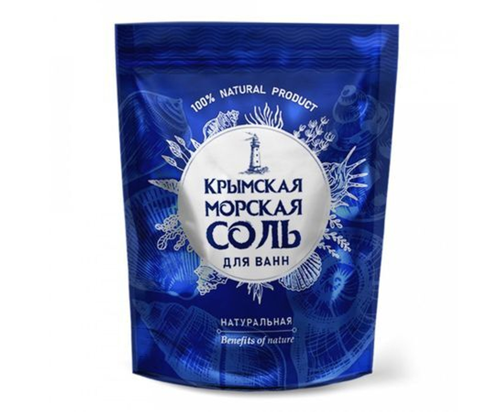 Соль морская для ванн Крымская Натуральная 1100 гр