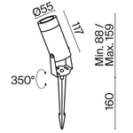 Ландшафтный светильник Outdoor O050FL-L5GF3K