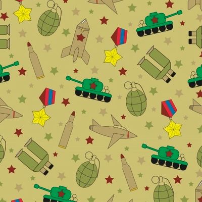 Военные символы на бежевом фоне