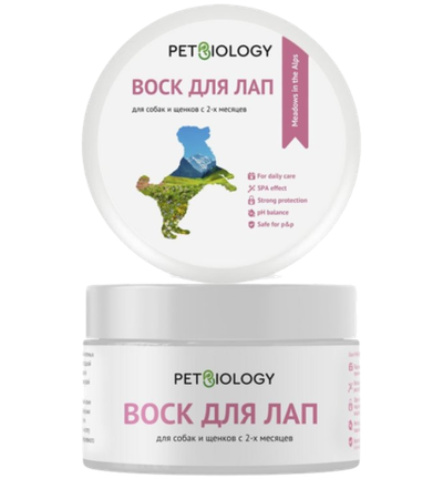 PetBiology Воск для лап собак, Альпийские луга, 150мл.