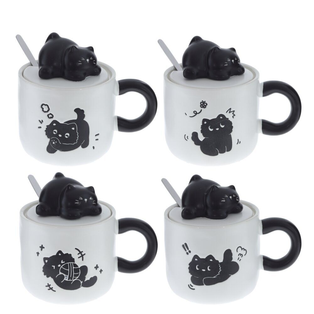 GAEM Кружка с крышкой, 360 мл, L14 W10 H12 см, 4в.