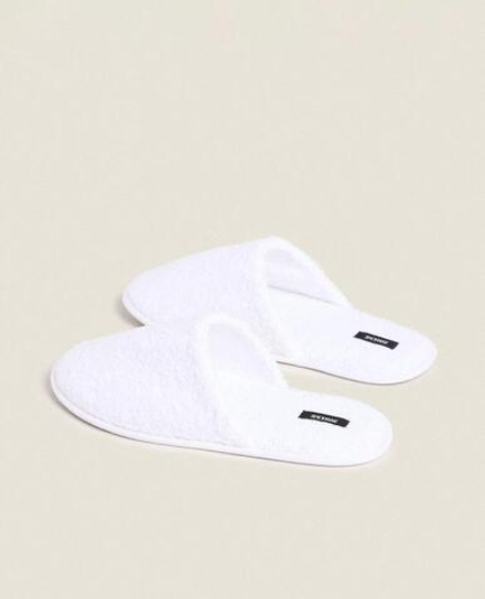 ZARA HOME ДОМАШНИЕ ТАПОЧКИ, БЕЛЫЙ