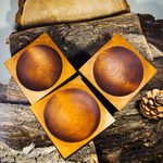 Набор деревянных квадратных тарелок-конфетниц Art of Siberia из сибирского кедра 3 шт. TN20