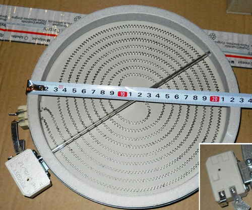 Конфорка 2300W, D230 ARISTON INDESIT WHIRLPOOL