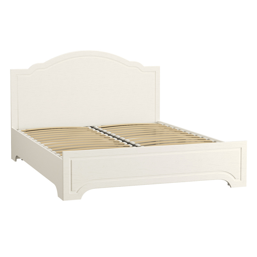 Кровать с ортопедическим основанием и опорами Ливерпуль 13.27.01, Белый, Ясень ваниль