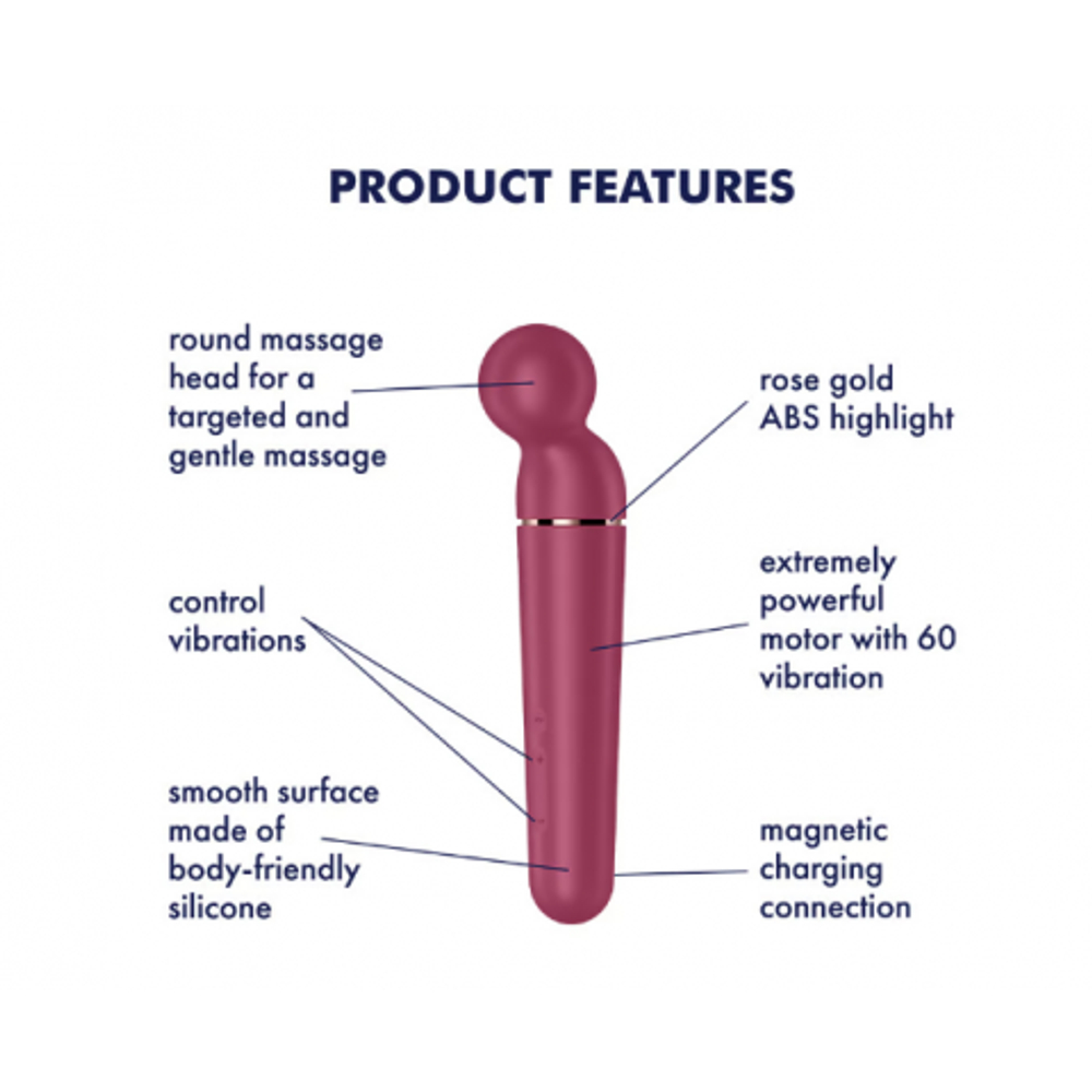 Универсальный вибромассажер Satisfyer Planet Wand-er бордовый