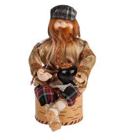 Народные промыслы RK-724 Кукла-шкатулка «Дед с крынкой»