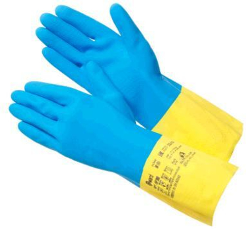 Перчатки латексные и нитрила, усил., удл.300мм, двуцветные, раз. 9 (L)  Gward  HP300