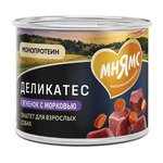 Влажный корм Мнямс Деликатес Паштет из ягненка с морковью для собак всех пород "Клефтико по-афински" 200 г
