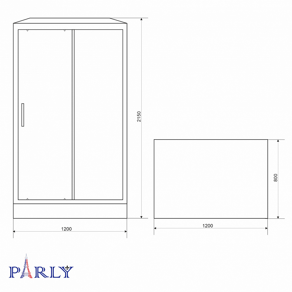 Душевая кабина PARLY BETT 120 (120х80х215)