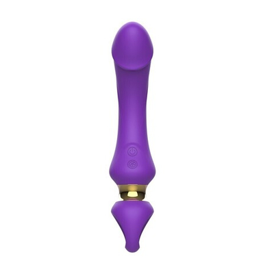 Фиолетовый изогнутый вибромассажер Moon Vibrator - 21,1 см. (Цвет: фиолетовый)