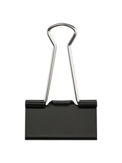 Зажимы для бумаг 51мм 12 штук черные