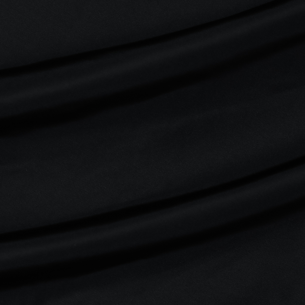 Тонкий чистошелковый репс чёрного цвета (165 г/м2)