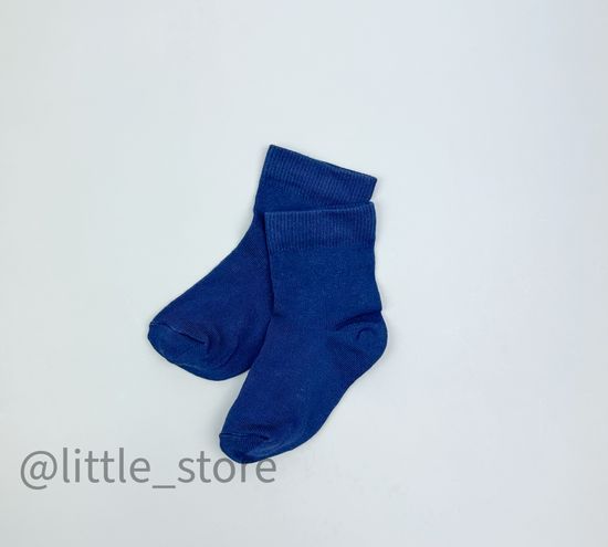 Носочки хлопковые, темно-синие