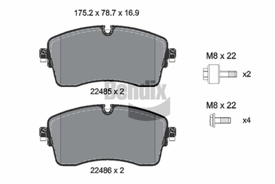 BENDIX Braking - BPD2472-BEN - Brake Pad Set, disc brake