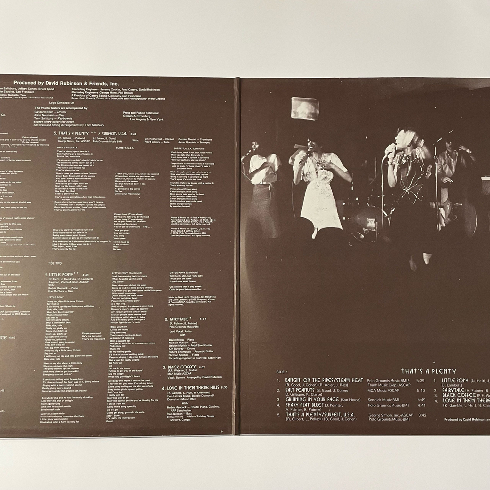Винтажная виниловая пластинка LP The Pointer Sisters That's A Plenty (Франция 1974)