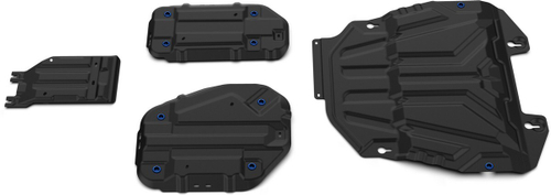 Защита картера, КПП, топливного бака и редуктора Rival для Toyota RAV4 XA50 (V - 2.0; 2.5) 2019-н.в., сталь 1.5 мм, 4 части, с крепежом, штампованная, K111.9534.1