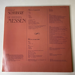 Винтажная виниловая пластинка LP Franz Schubert Ф. Шуберт, Die Grossen Messen (Германия 1978)
