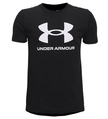 Футболка для мальчика теннисная Under Armour Sportstyle Logo SS - черный