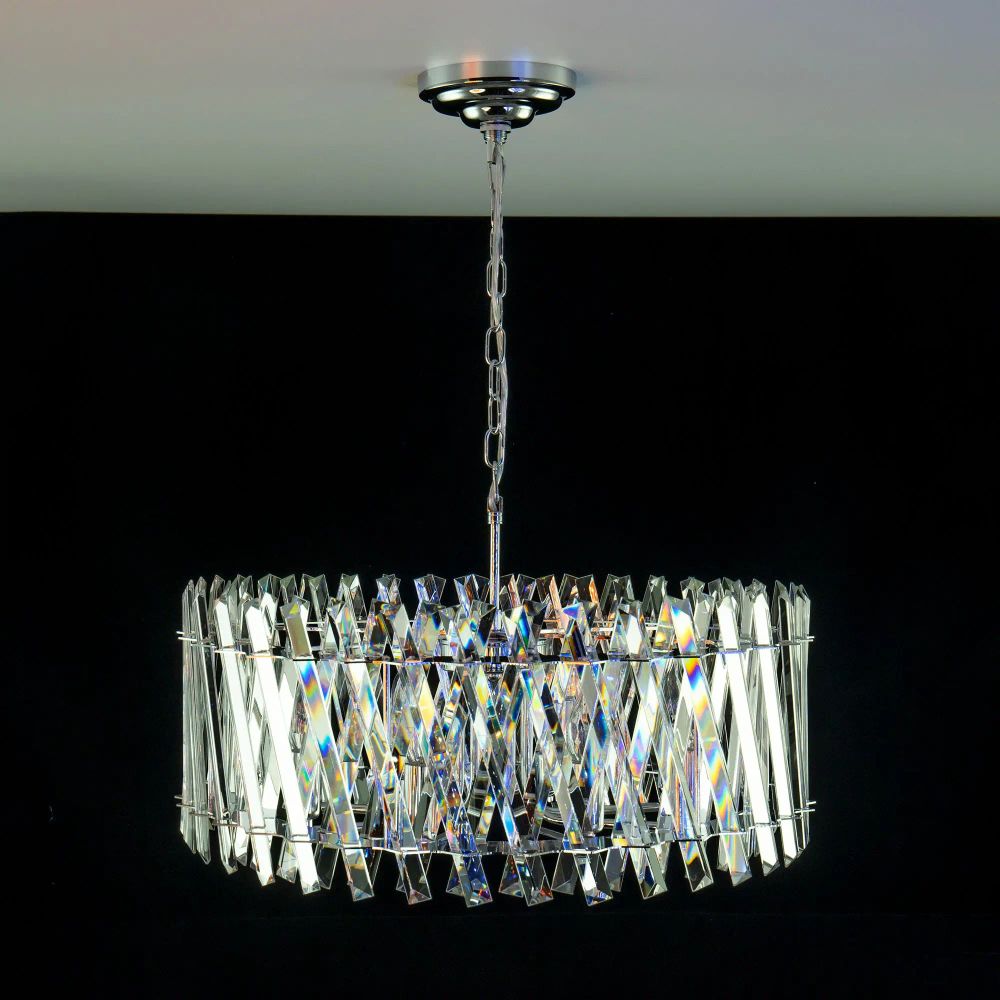 Citilux Ингвар CL334281 Люстра подвесная хрустальная Хром