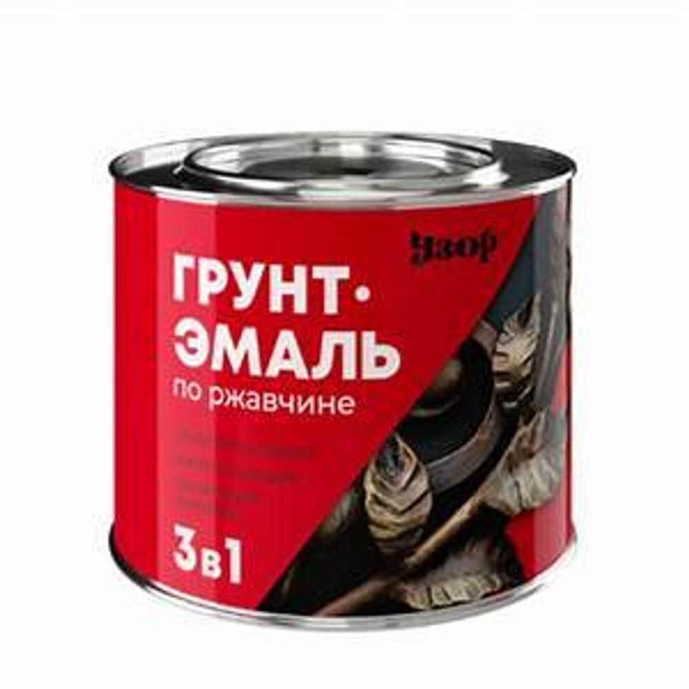 Грунт-эмаль по ржавчине 3в1 ULTRA LINES графит 0,8 кг