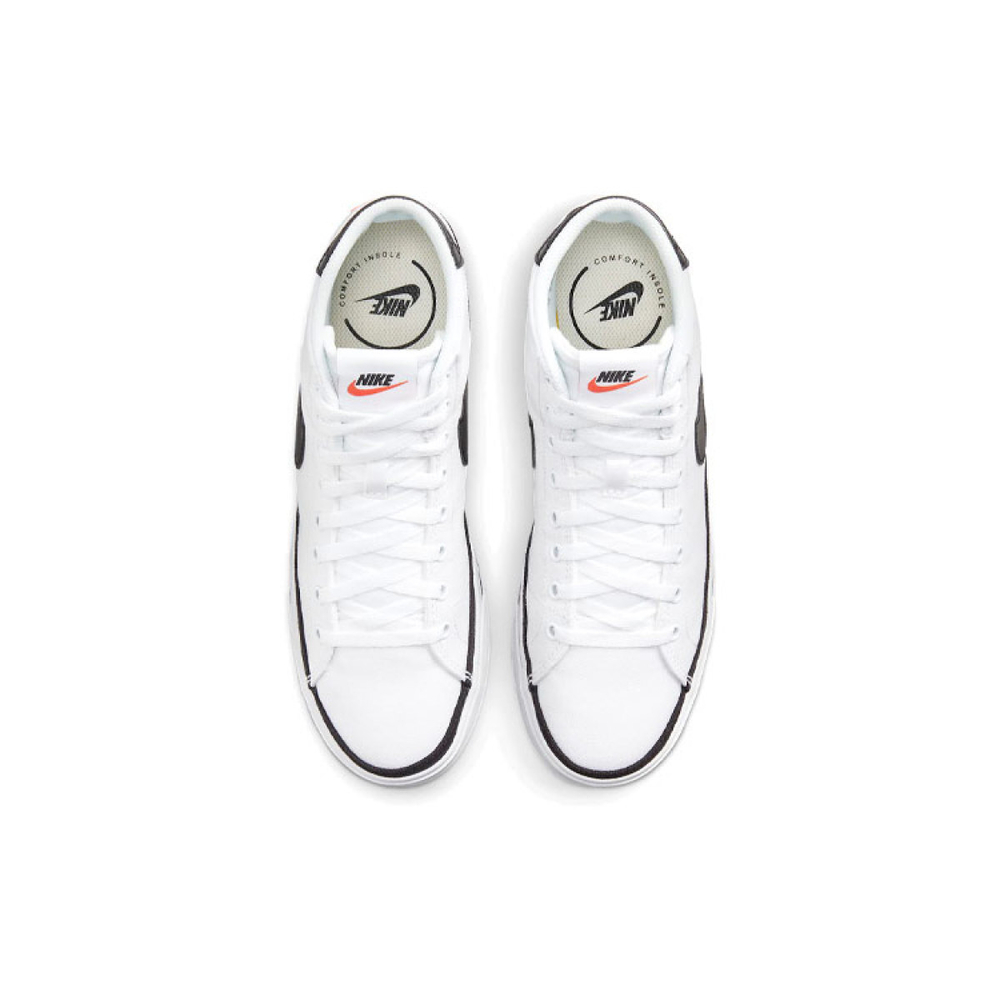 Кроссовки Nike Court Legacy Canvas Mid White Black