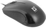 Мышь Defender Optimum MB-160 (Черный), USB 2кн, 1кл-кн, 1,5 м, коробочка
