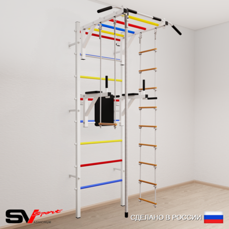 Шведская стенка Sv Sport усиленная 647 (Турник рукоход/Брусья/Канат/Лестница/Трапеция)