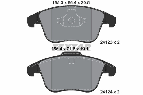 TEXTAR - 2412301-TET - Brake Pad Set, disc brake