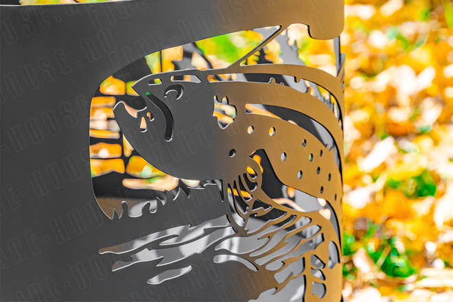 Костровая чаша Fire-House Охота и Рыбалка Премиум (с сеткой и зольником), 80 см